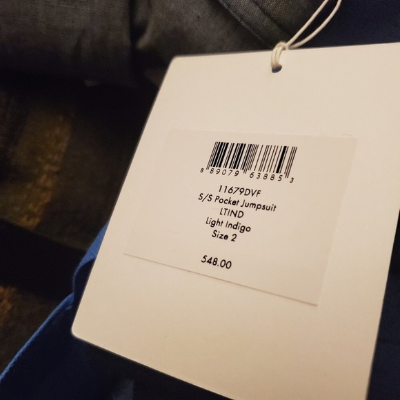 NWT DVF Lightweight Pocket Jean Jumpsuit - Picture 3 of 3